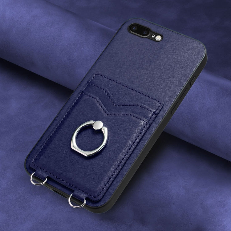 For iPhone 8 Plus / 7 Plus R20 Ring Card Holder Phone Case