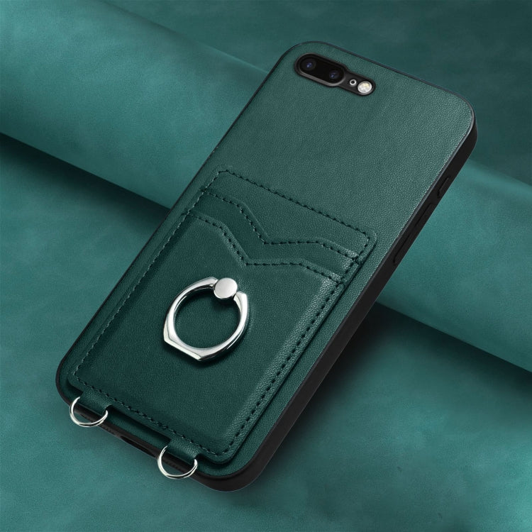 For iPhone 8 Plus / 7 Plus R20 Ring Card Holder Phone Case