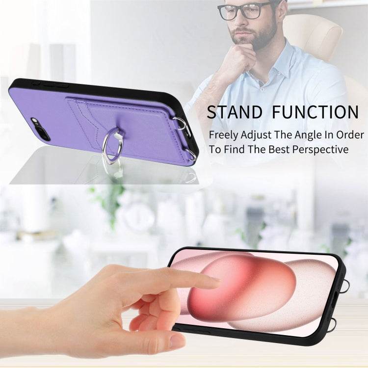 For iPhone 8 Plus / 7 Plus R20 Ring Card Holder Phone Case