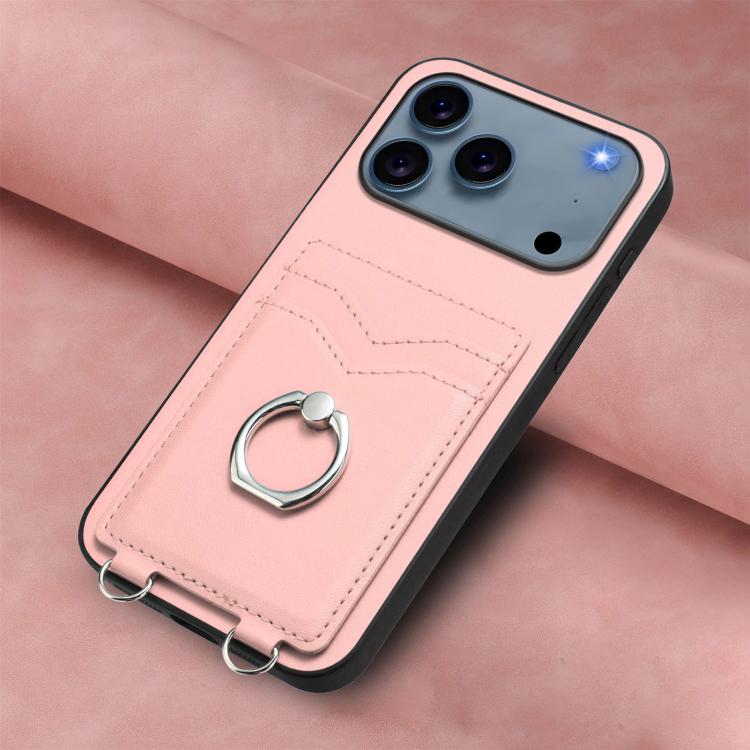For iPhone 17 Pro Max R20 Ring Card Holder Phone Case