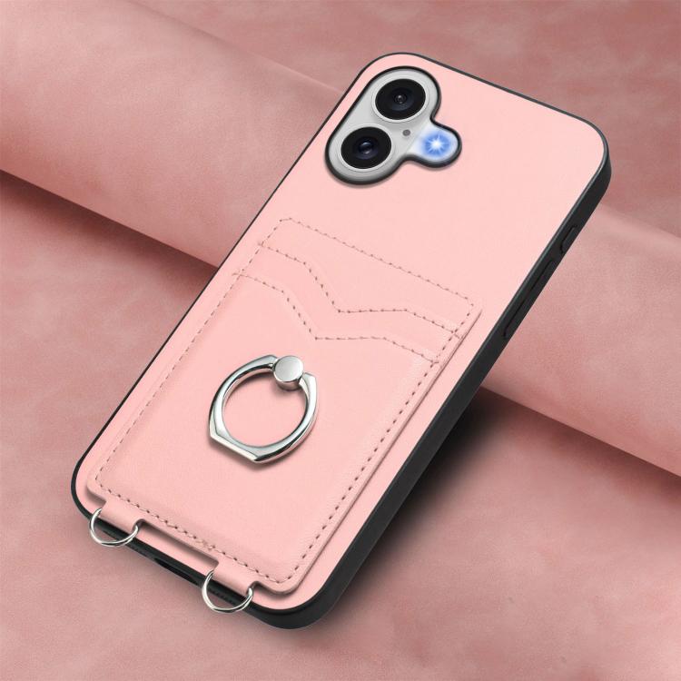 For iPhone 17 R20 Ring Card Holder Phone Case