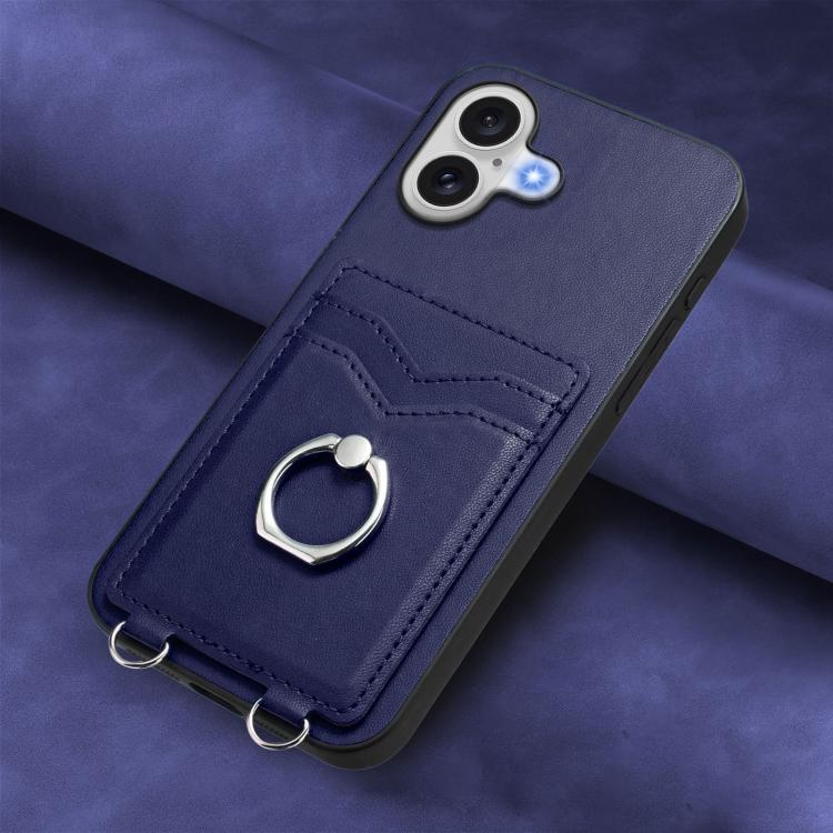 For iPhone 17 R20 Ring Card Holder Phone Case