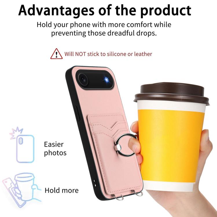 For iPhone Air R20 Ring Card Holder Phone Case