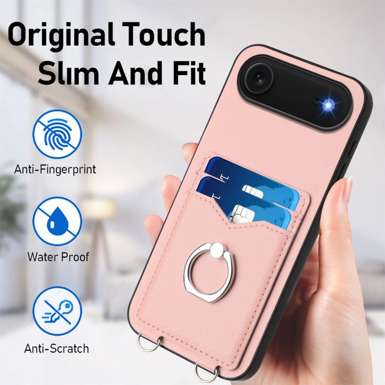For iPhone Air R20 Ring Card Holder Phone Case