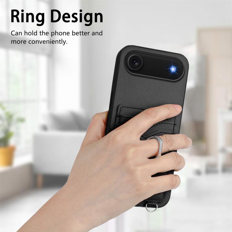 For iPhone Air R20 Ring Card Holder Phone Case