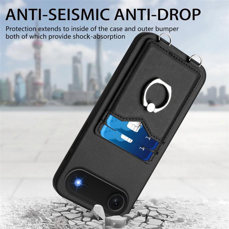 For iPhone Air R20 Ring Card Holder Phone Case