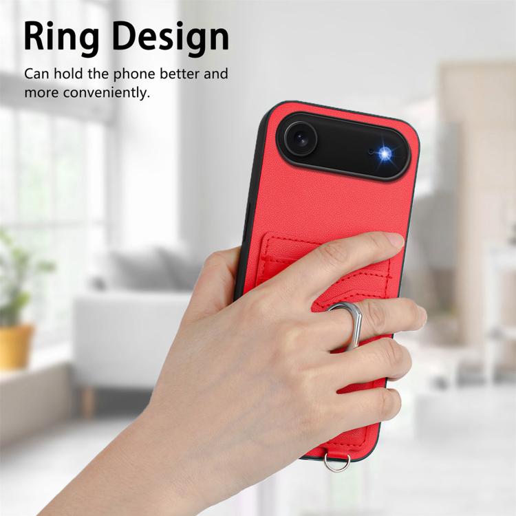 For iPhone Air R20 Ring Card Holder Phone Case