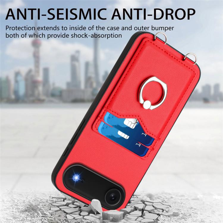 For iPhone Air R20 Ring Card Holder Phone Case