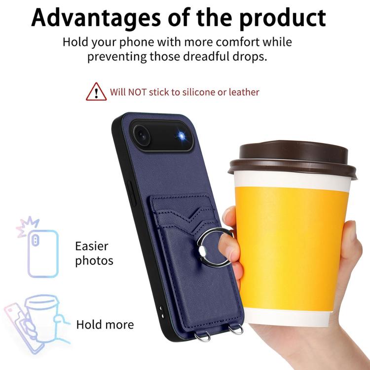 For iPhone Air R20 Ring Card Holder Phone Case