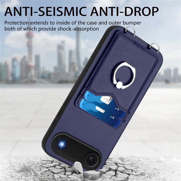 For iPhone Air R20 Ring Card Holder Phone Case