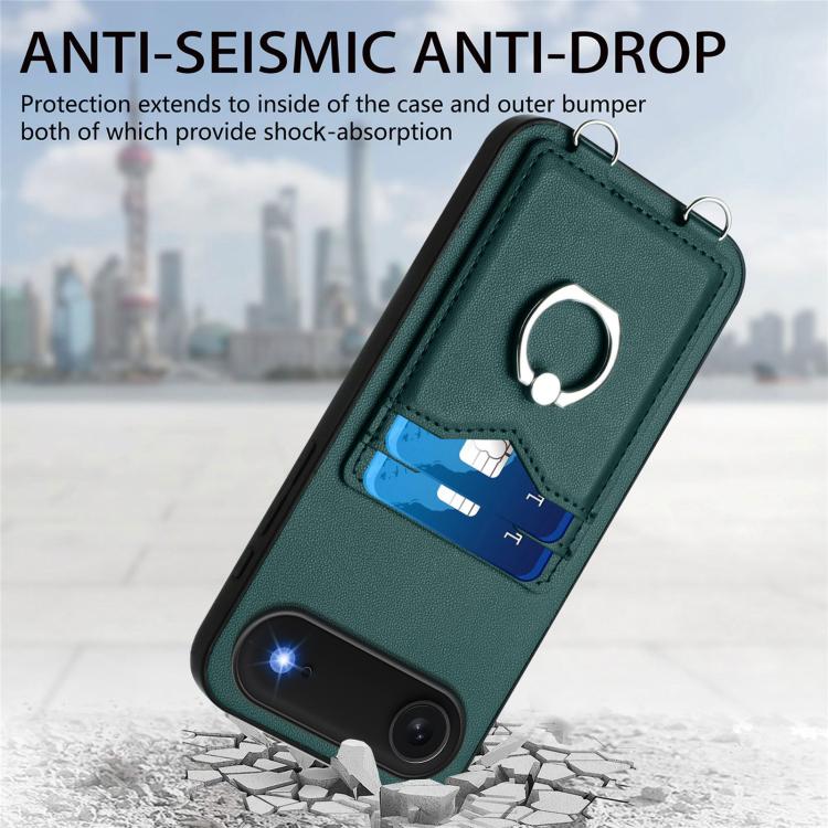 For iPhone Air R20 Ring Card Holder Phone Case