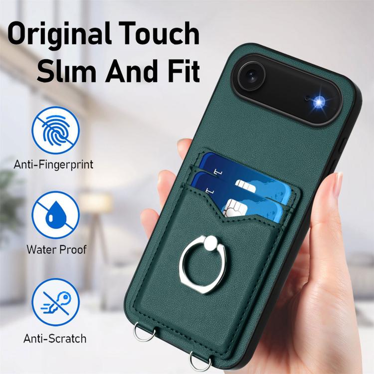 For iPhone Air R20 Ring Card Holder Phone Case