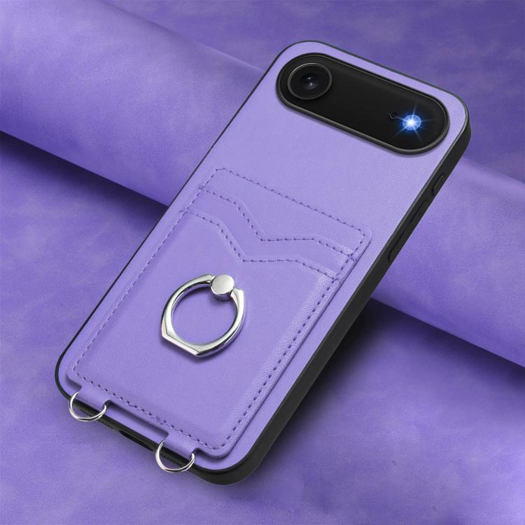 For iPhone Air R20 Ring Card Holder Phone Case