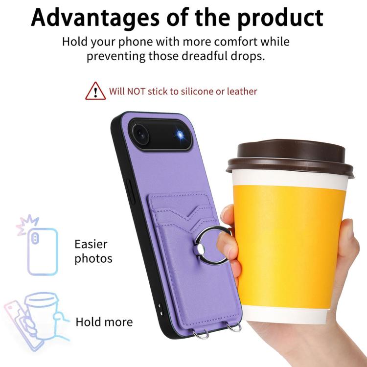 For iPhone Air R20 Ring Card Holder Phone Case