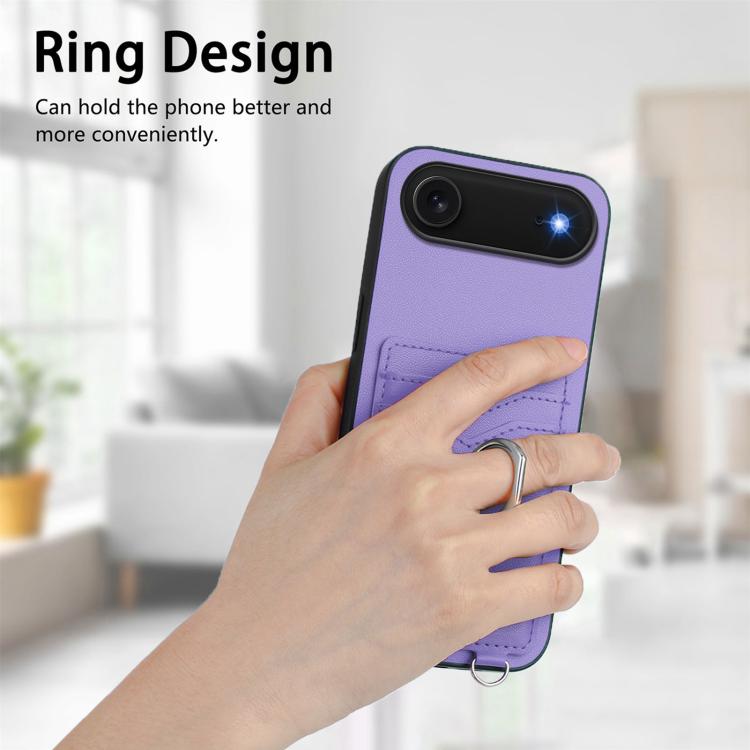 For iPhone Air R20 Ring Card Holder Phone Case