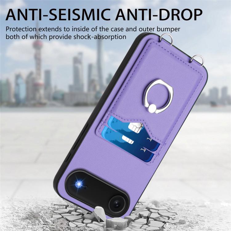 For iPhone Air R20 Ring Card Holder Phone Case