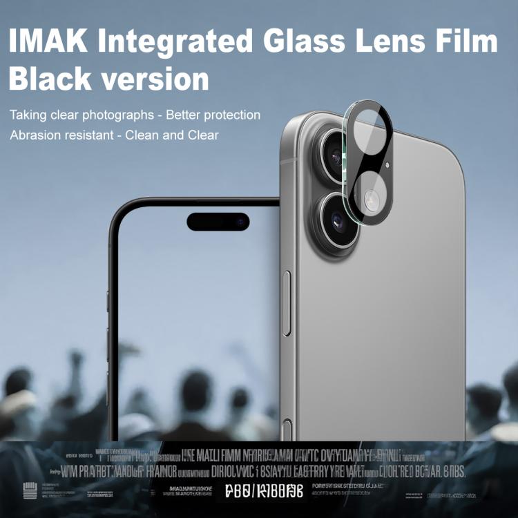 For iPhone 17 imak High Definition Integrated Glass Lens Film Black Version