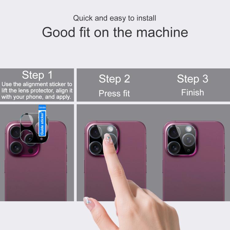 For iPhone 17 imak High Definition Integrated Glass Lens Film Black Version