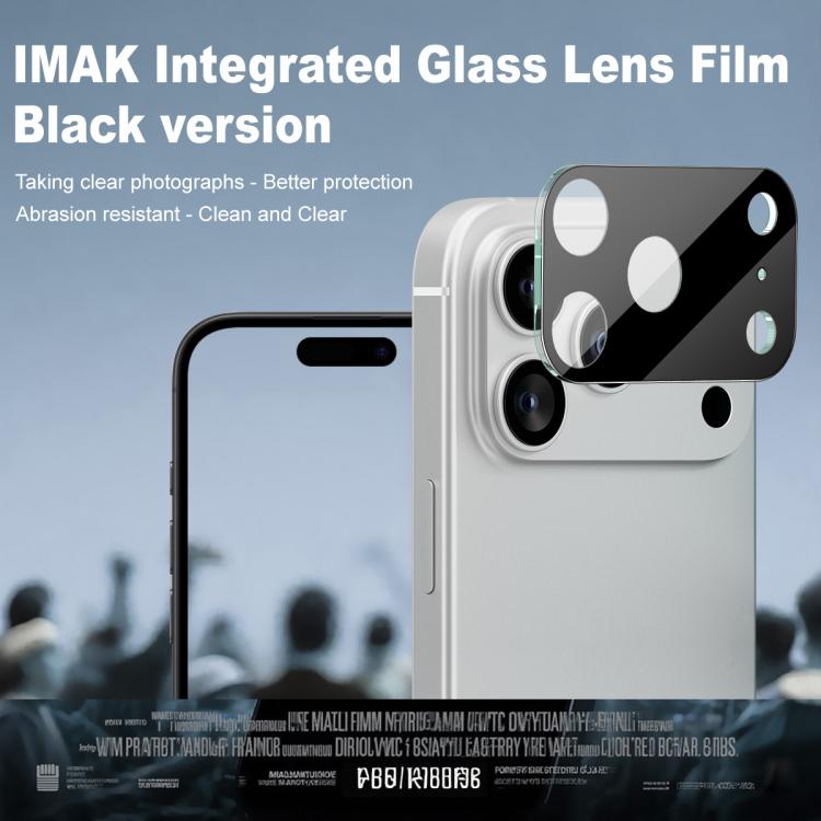 For iPhone 17 Pro Max imak High Definition Integrated Glass Lens Film Black Version