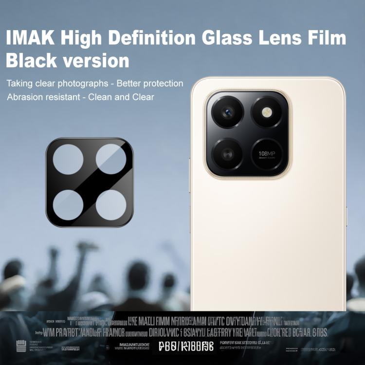 For Honor X7d 4G Global IMAK Rear Camera Lens Glass Film Black Version
