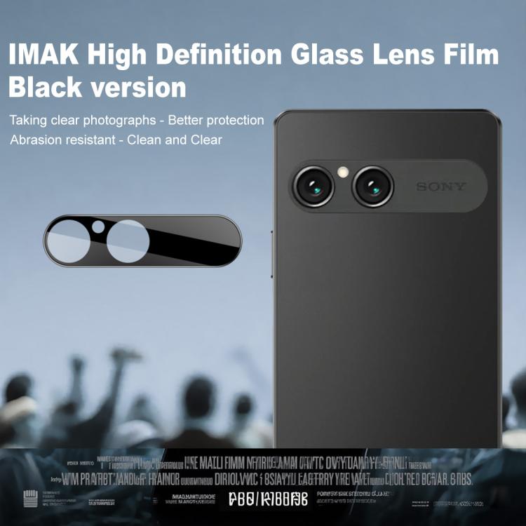 For Sony Xperia 10 VII IMAK Rear Camera Lens Glass Film Black Version