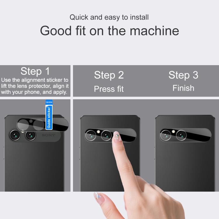For Sony Xperia 10 VII IMAK Rear Camera Lens Glass Film Black Version