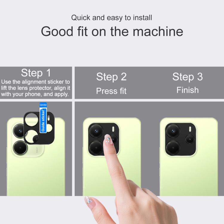 For Redmi Note 14 4G Global 163.25mm IMAK Metal Camera Lens Protector Cover