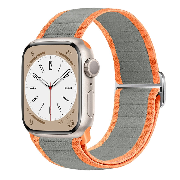 For Apple Watch Series 9 45mm Nylon Elastic Buckle Watch Band