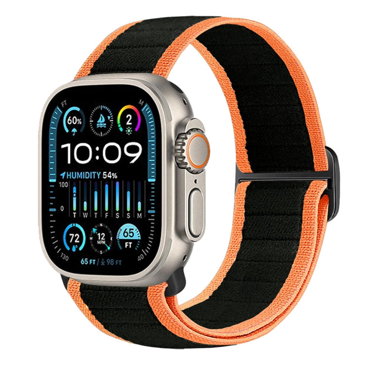 For Apple Watch Ultra 49mm Nylon Elastic Buckle Watch Band