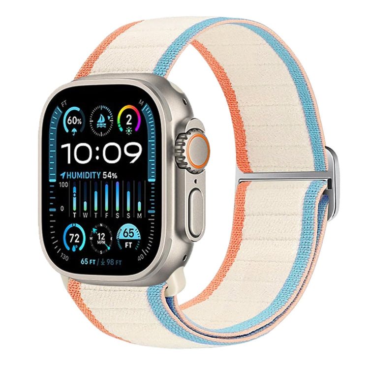 For Apple Watch Ultra 49mm Nylon Elastic Buckle Watch Band