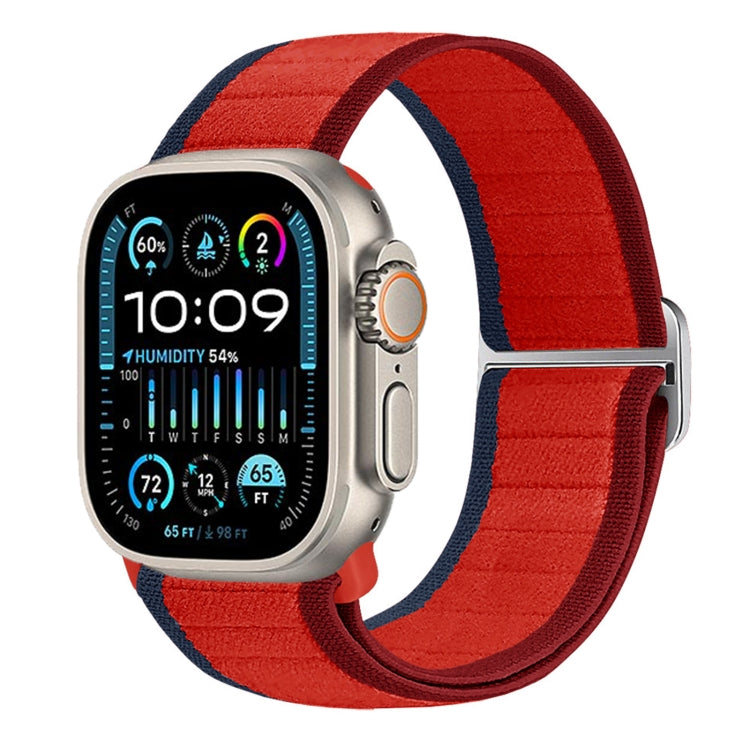 For Apple Watch Ultra 49mm Nylon Elastic Buckle Watch Band