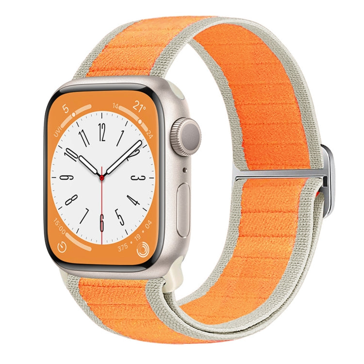For Apple Watch SE 2022 44mm Nylon Elastic Buckle Watch Band