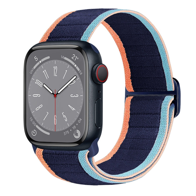 For Apple Watch Series 7 45mm Nylon Elastic Buckle Watch Band
