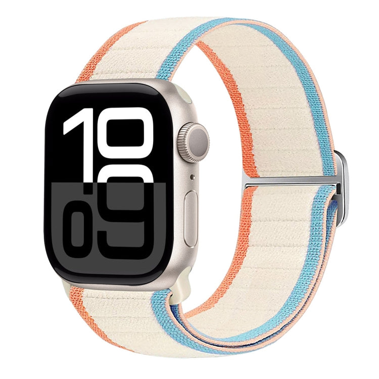 For Apple Watch Series 10 42mm Nylon Elastic Buckle Watch Band