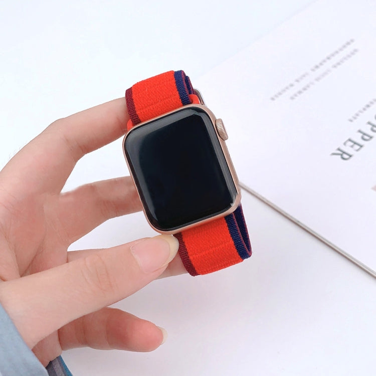 For Apple Watch Series 4 44mm Nylon Elastic Buckle Watch Band