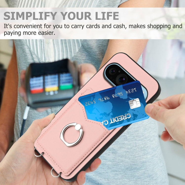 For Google Pixel 9 / 9 Pro R20 Ring Card Holder Phone Case