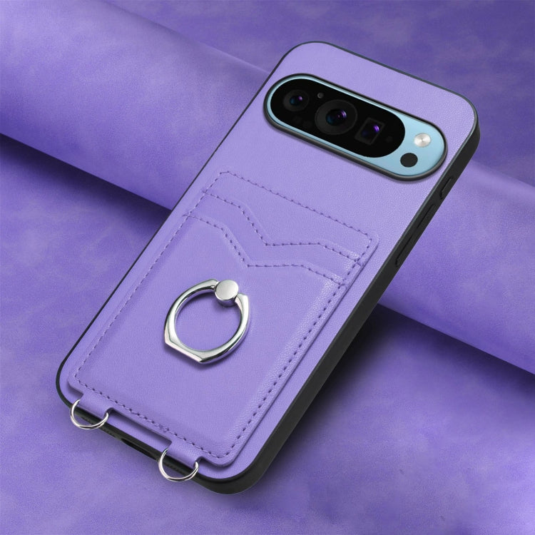 For Google Pixel 9 Pro XL R20 Ring Card Holder Phone Case