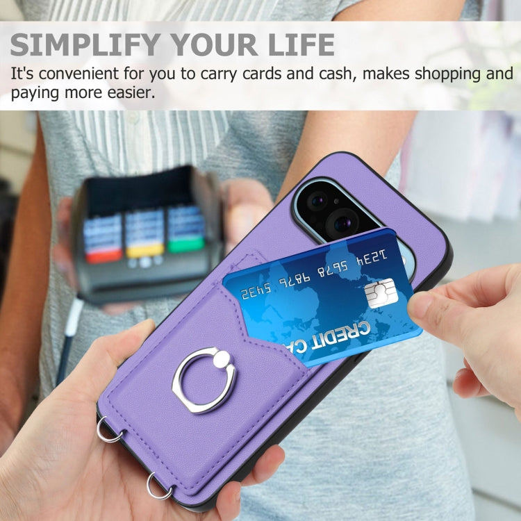 For Google Pixel 9 Pro XL R20 Ring Card Holder Phone Case