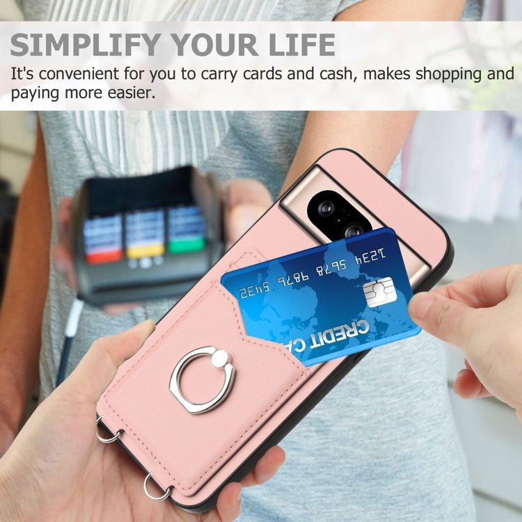 For Google Pixel 8 R20 Ring Card Holder Phone Case