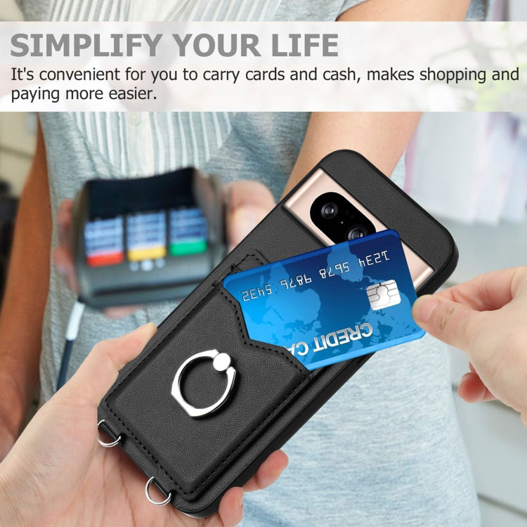 For Google Pixel 8 R20 Ring Card Holder Phone Case