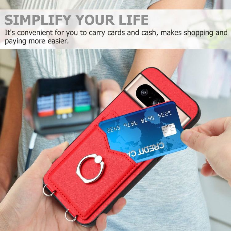 For Google Pixel 8 R20 Ring Card Holder Phone Case