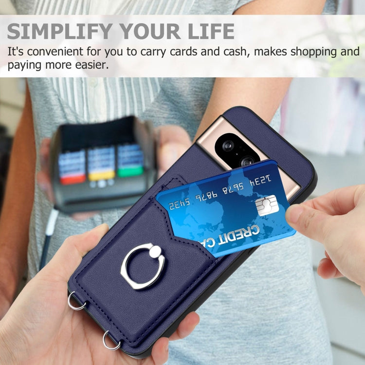 For Google Pixel 8 R20 Ring Card Holder Phone Case