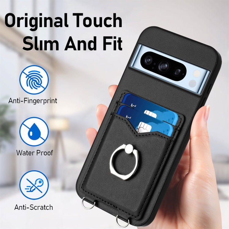 For Google Pixel 8 Pro R20 Ring Card Holder Phone Case