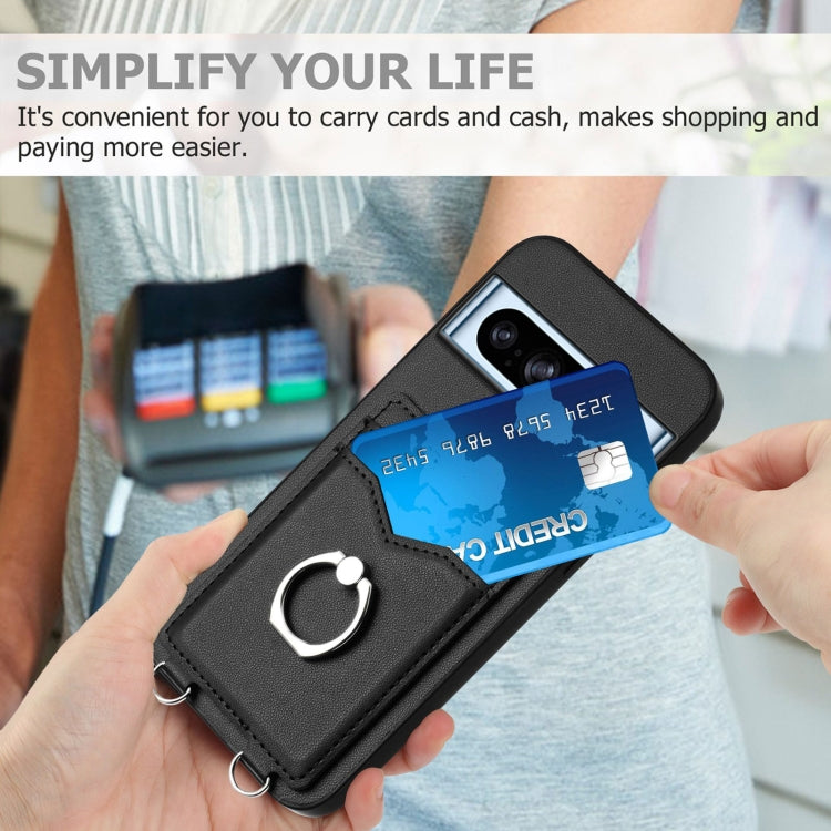 For Google Pixel 8 Pro R20 Ring Card Holder Phone Case
