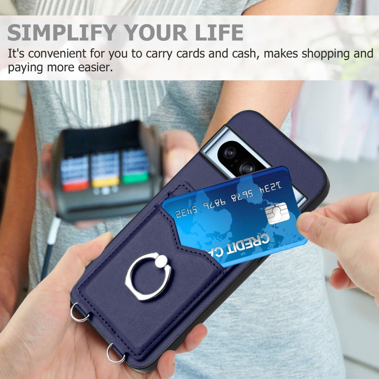 For Google Pixel 8 Pro R20 Ring Card Holder Phone Case