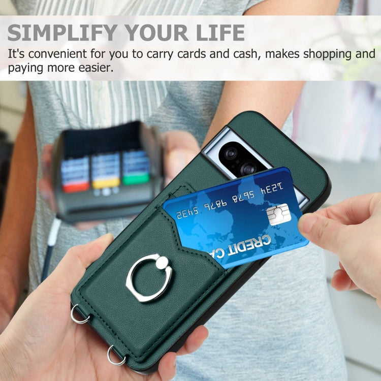 For Google Pixel 8 Pro R20 Ring Card Holder Phone Case
