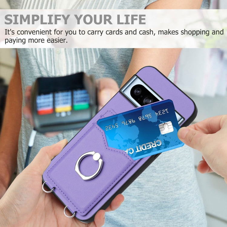 For Google Pixel 8 Pro R20 Ring Card Holder Phone Case