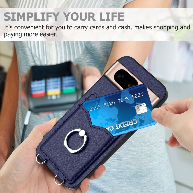 For Google Pixel 8a R20 Ring Card Holder Phone Case