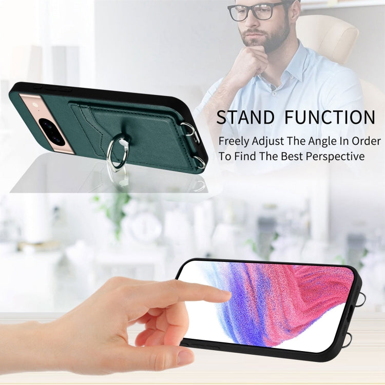 For Google Pixel 8a R20 Ring Card Holder Phone Case