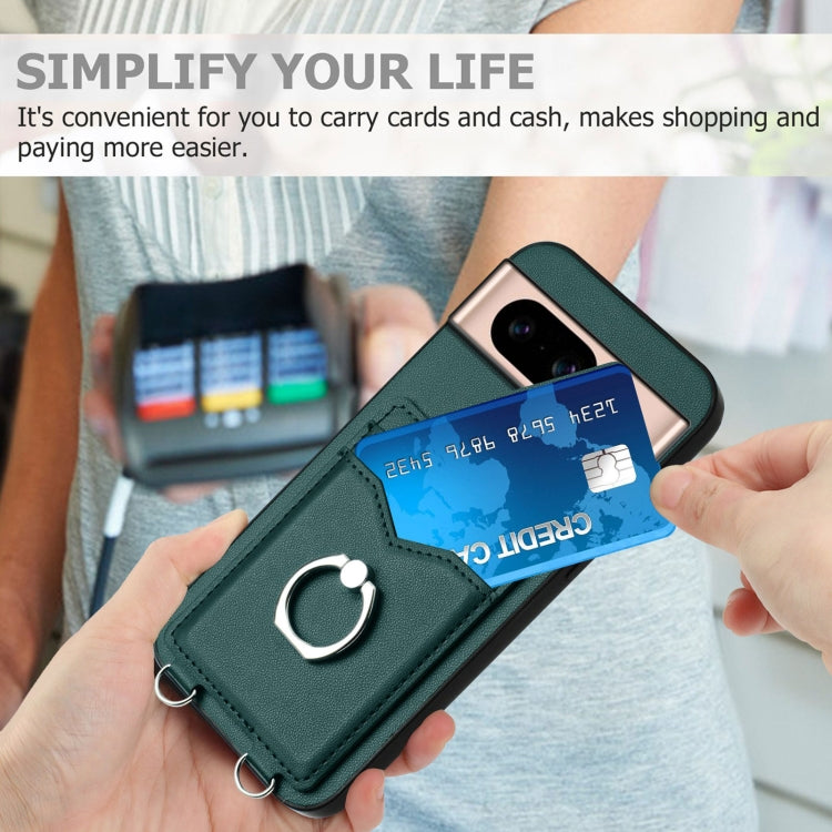 For Google Pixel 8a R20 Ring Card Holder Phone Case